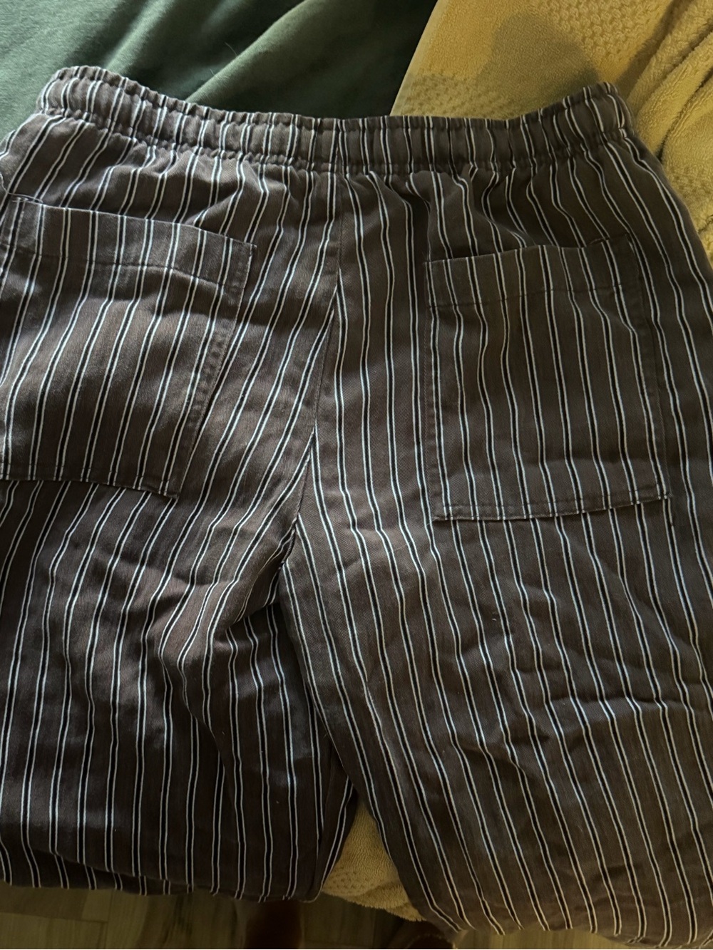 Women’s  Brown Striped flowey Pants - Picture 2 of 3
